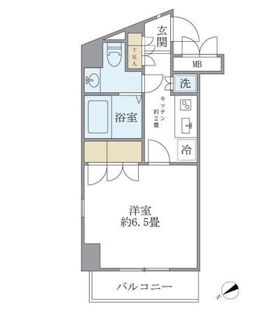 KDXレジデンス日本橋箱崎の物件間取画像